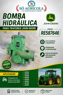 Bomba hidráulica para tratores John Deere linha 8R 